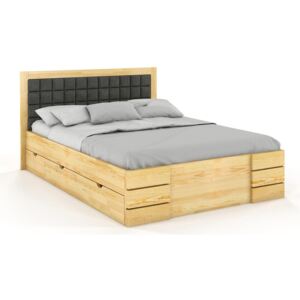 Zondo Bračni krevet 160 cm Storhamar High Drawers (borovina) (s podnicom)