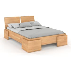 Zondo Bračni krevet 160 cm Naturlig -Jordbaer High (bukva) (s podnicom)