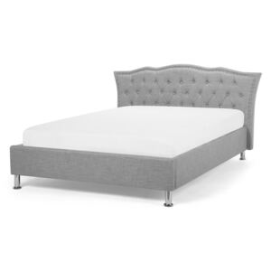 Zondo Bračni krevet 140 cm MATH (s podnicom) (siva)