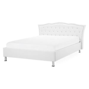 Zondo Bračni krevet 160 cm MATH (s podnicom) (bijela). 1007343