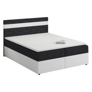 Zondo Bračni krevet Boxspring 180x200 cm Mimosa (s podnicom i madracem) (bijela + crna)