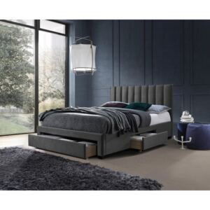 Zondo Bračni krevet 160 cm Grace 160 (siva) (s podnicom i prostorom za odlaganje)