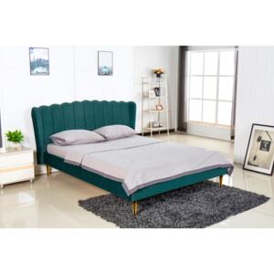 Zondo Bračni krevet 160 cm Valverde 160 (tamno zelena) (s podnicom)