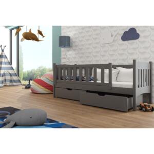 Zondo Dječji krevet 80 x 180 cm Gussie (s podnicom i prostorom za odlaganje) (grafit)