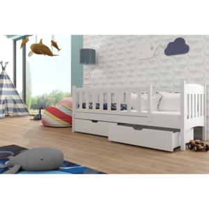 Zondo Dječji krevet 80 x 180 cm Gussie (s podnicom i prostorom za odlaganje) (bijela)