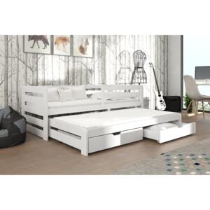 Zondo Dječji krevet 80 x 180 cm SIMO (s podnicom i prostorom za odlaganje) (bijela)