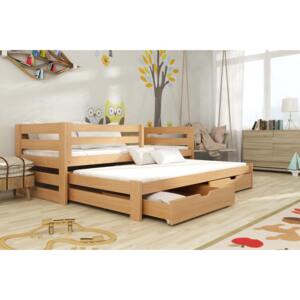 Zondo Dječji krevet 80 x 180 cm Keith (s podnicom i prostorom za odlaganje) (bukva)