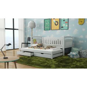 Zondo Dječji krevet 80 x 180 cm GLYNDA (s podnicom i prostorom za odlaganje) (bijela)