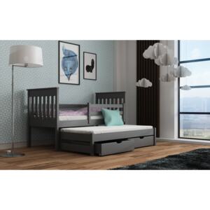 Zondo Dječji krevet 80 x 180 cm TOYA (s podnicom i prostorom za odlaganje) (grafit)