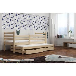 Zondo Dječji krevet 80 x 180 cm MONTY (s podnicom i prostorom za odlaganje) (borovina)