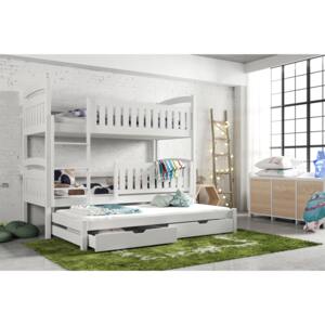 Zondo Dječji krevet 80 x 180 cm BLAIR (s podnicom i prostorom za odlaganje) (bijela)