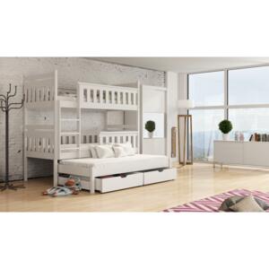 Zondo Dječji krevet 80 x 180 cm KARLA (s podnicom i prostorom za odlaganje) (bijela)