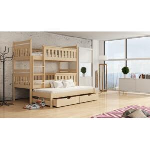 Zondo Dječji krevet 80 x 180 cm KARLA (s podnicom i prostorom za odlaganje) (borovina)
