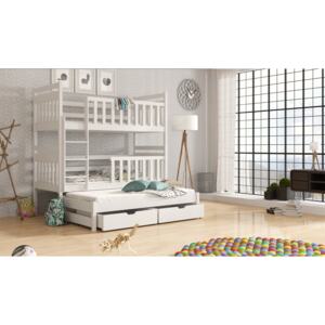 Zondo Dječji krevet 80 x 180 cm KRISTY (s podnicom i prostorom za odlaganje) (bijela)