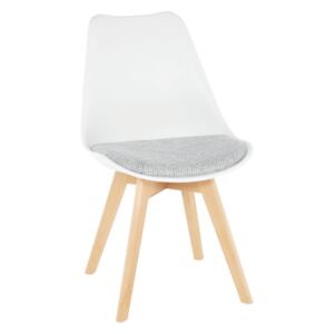 Zondo Blagovaonska stolica Damaria (bijela + svijetlo siva)