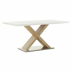 Zondo Blagovaonski stol 160 cm Farni (bijela + hrast sonoma)