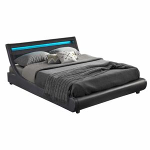 Zondo Bračni krevet 160 cm Filina (crna) (s podnicom)