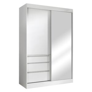Zondo Ormar za garderobu 140 s ogledalom Romunald (bijela)