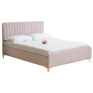 Zondo Bračni krevet 140 cm Karilla (ružičasta) (s podnicom)