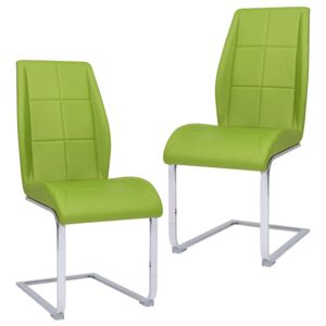 VidaXL Konzolne blagovaonske stolice od tkanine 2 kom zelene