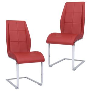 VidaXL Konzolne blagovaonske stolice od tkanine 2 kom crvene