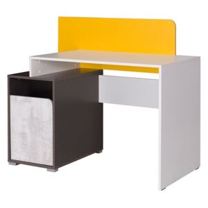 Uredski stol LVS1 Bijela + grafit + enigma + žuti