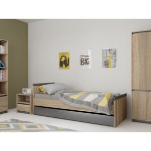 Krevet ABG4 Sonoma hrast + grafit 90 x 200 cm