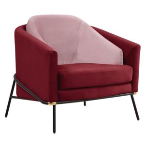 Fotelja VG3764, Boja: Bordo + roza