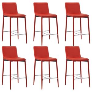 VidaXL Barski stolci od umjetne kože 6 kom crveni
