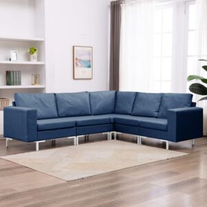 VidaXL 5-dijelni set sofa od tkanine plavi