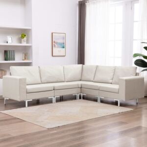 VidaXL 5-dijelni set sofa od tkanine krem