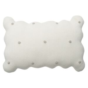 Dekorativni pleteni jastuk Biskvit - bjelokost knitted cushion ivory