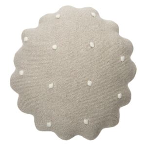 Pleteni okrugli jastuk Biskvit - Dune White round cushion