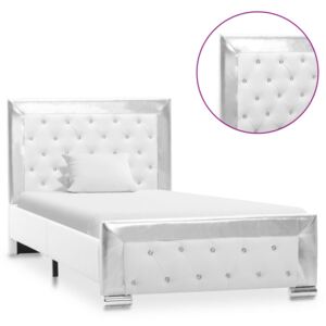 VidaXL Okvir za krevet od umjetne kože bijeli 90 x 200 cm