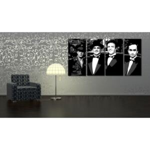 Ručno slikane slike na platnu na platnu POP Art Corleone Family 4-dijelna 160x80 ()