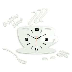 Zidni sat COFFE TIME 3D WHITE NH045-white (zidni satovi)