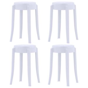 VidaXL Složivi stolci 4 kom bijeli plastični
