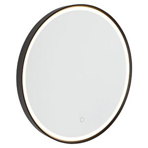 Ogledalo za kupaonicu crno 50 cm, uključujući LED s prigušivačem na dodir - Miral