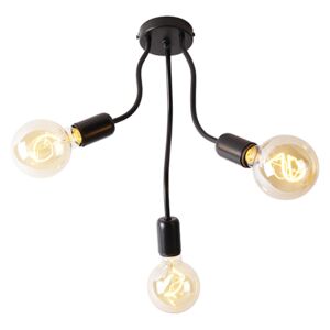 Dizajn stropna svjetiljka crna 3 svjetla - Wimme