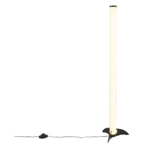 Dizajn podna svjetiljka crna s opalom uključujući LED - Bomba