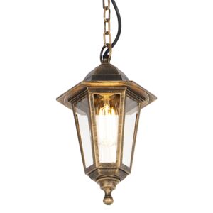 Vanjska viseća svjetiljka starinsko zlato IP44 - New Haven