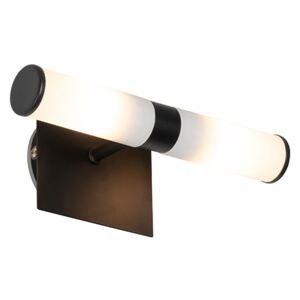 Moderna zidna svjetiljka crna IP44 2-svjetlo - Kupatilo