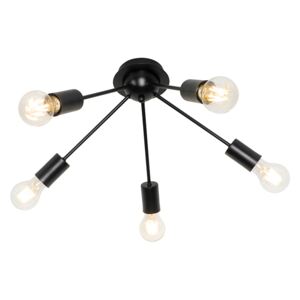 Art Deco stropna svjetiljka crna 5 -svjetlosna - Facil