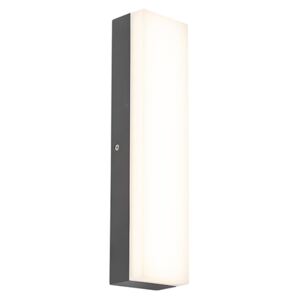 Moderna pravokutna vanjska zidna svjetiljka tamno sive boje - Opacus