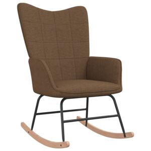 VidaXL Stolica za ljuljanje od tkanine smeđa