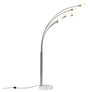 Dizajn podna svjetiljka čelik 5-light - Sixties Marmo