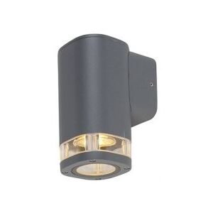 Vanjska zidna svjetiljka kvadratna 1 svijetlo tamno siva IP54 - Fox