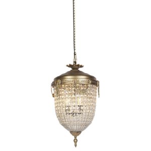 Art Deco viseća svjetiljka kristal sa zlatom 40 cm - Cesar