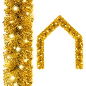 VidaXL Božićna girlanda s LED svjetlima 5 m zlatna