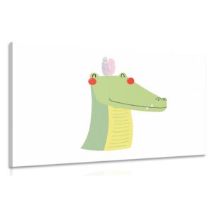 Slika slatki krokodil s perjem